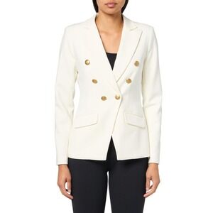 NWT Trina‎ Turk Winter White Double Breasted Blazer Jacket Size 0